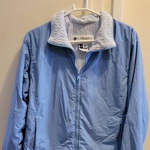 Columbia Womens Large Vertex Winter Jacket Coat Light Blue Waterproof